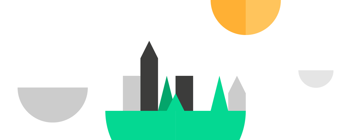 Stylized graphic: Every city is unique