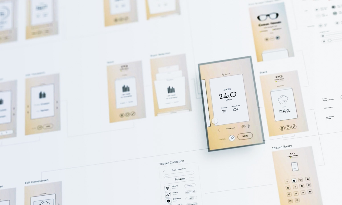 Wireframes for the ecosystem