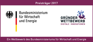 Badge for Intuity as winner of the prize awarded by the Federal Ministry of Economics and Energy