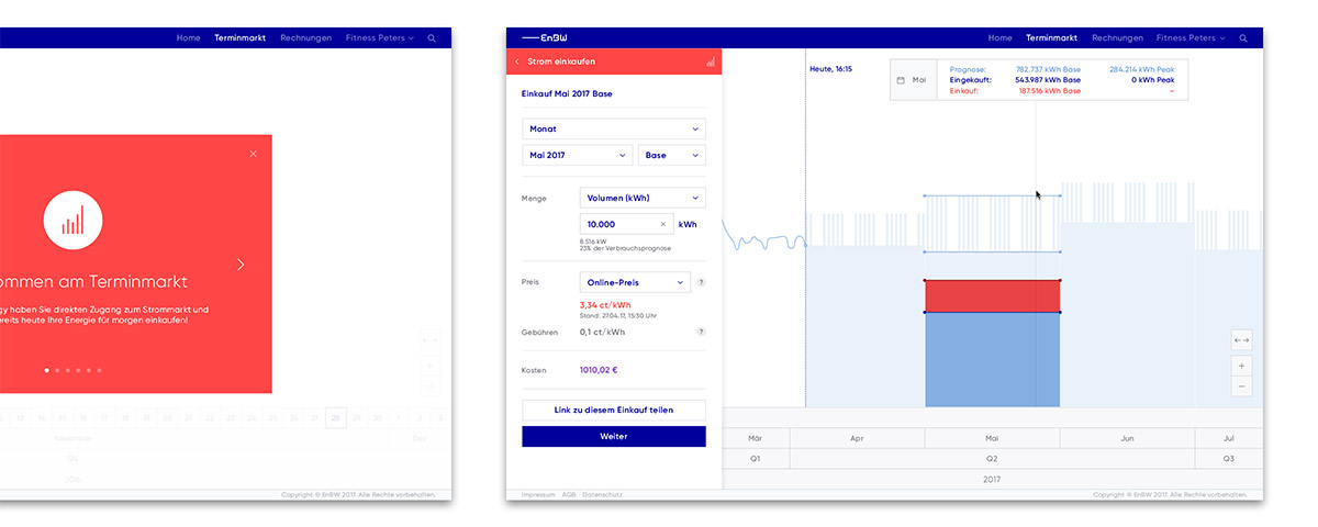 Graph und Zeitleiste – User Interface