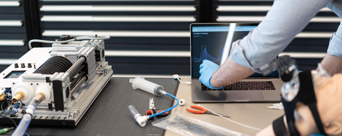 Analyse der erhobenen Daten aus dem Testaufbau während einer invasiven Beatmung der Testlunge